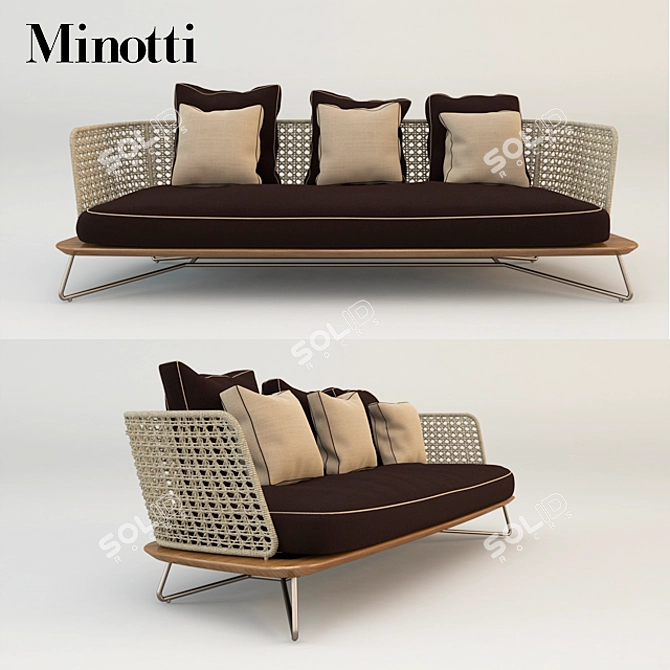 Rivera Chic Armchair 3D model image 1