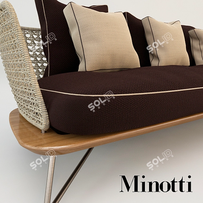 Rivera Chic Armchair 3D model image 2
