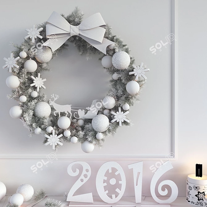 Winter Wonderland Decor Set 3D model image 3