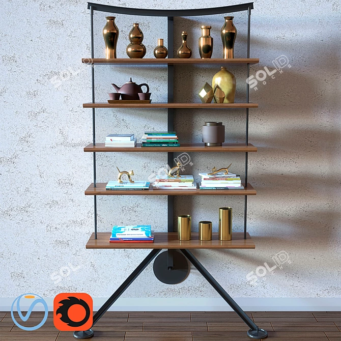 Contemporary RAN LIBRARY: Stylish and Functional 3D model image 1