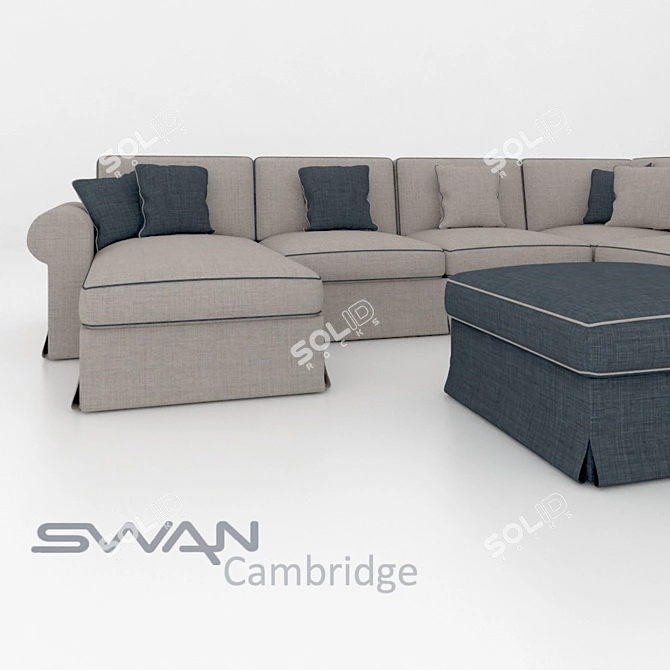 Modular Swan Cambridge Sofa 3D model image 2