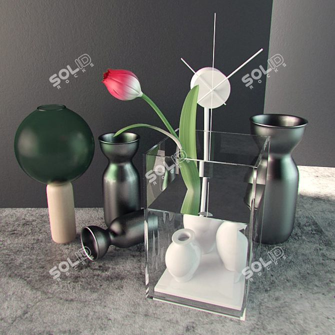 Stylish Cappellini Decor Set 3D model image 1