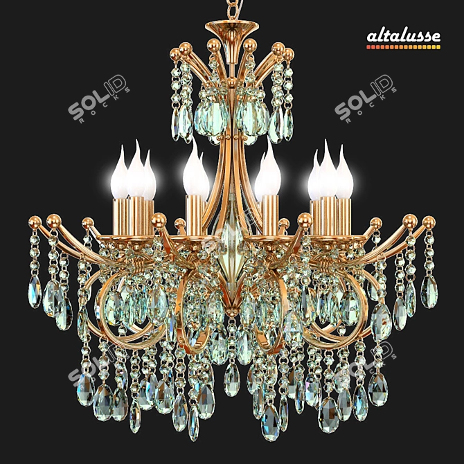 Elegant Altalusse INL-24589K-01 Chandelier 3D model image 1