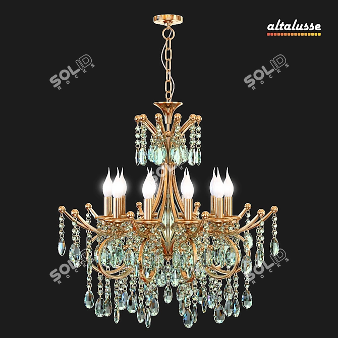 Elegant Altalusse INL-24589K-01 Chandelier 3D model image 2
