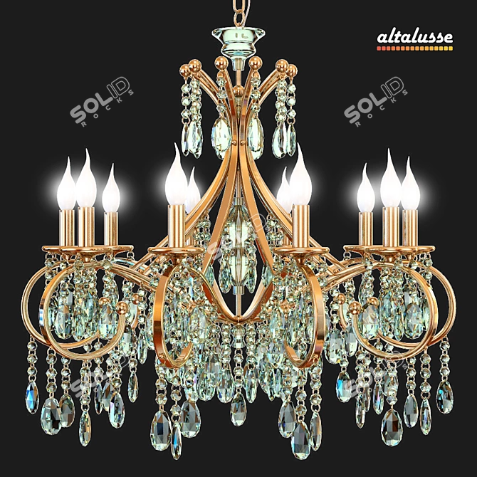Elegant Altalusse Chandelier 3D model image 1