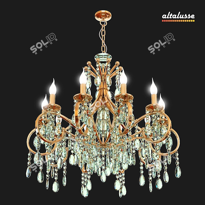 Elegant Altalusse Chandelier 3D model image 3