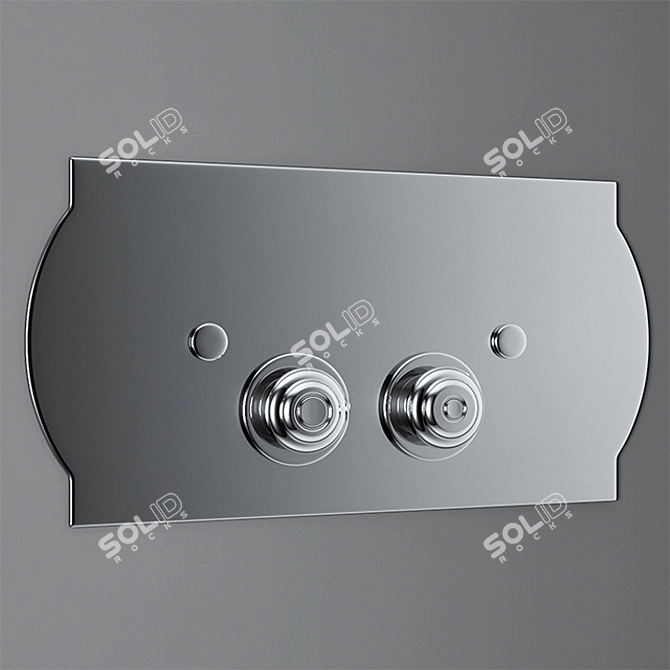 Elegant Flusher Button 3D model image 2