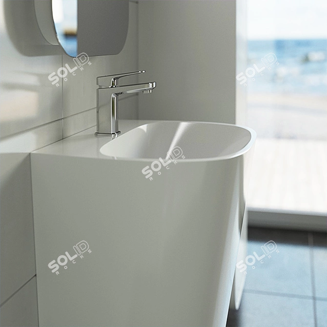 DEA Washbasin: Modern Design, Ideal for Any Bathroom 3D model image 2