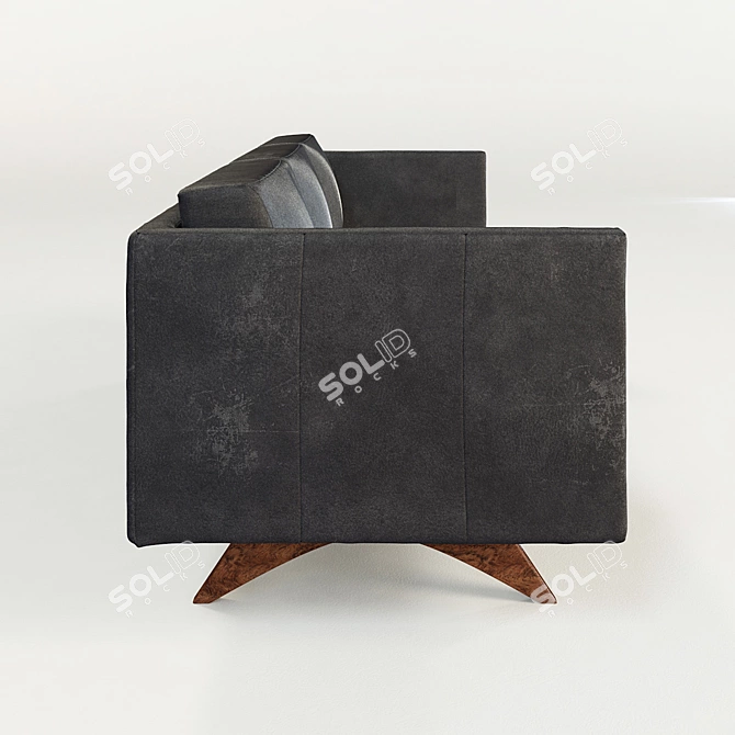 Modern Brooklyn Leather Sofa 3D model image 3