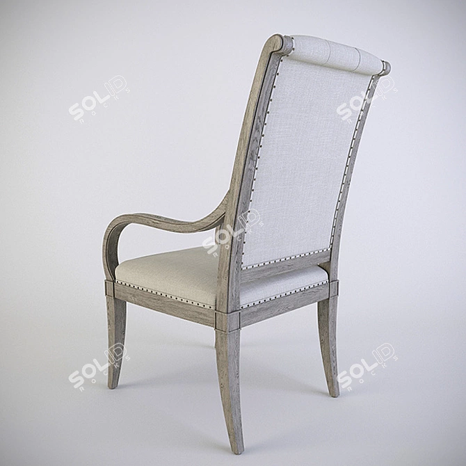 Bernhardt Marquesa Arm Chair: Elegant and Comfortable 3D model image 2