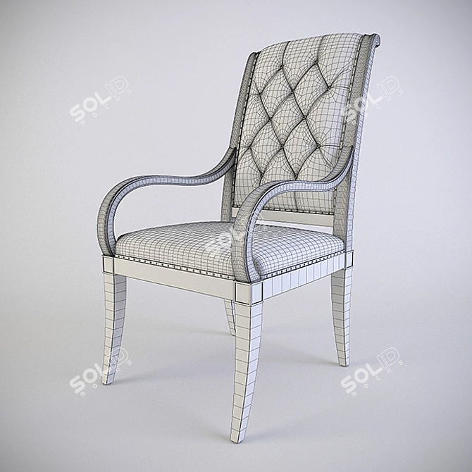 Bernhardt Marquesa Arm Chair: Elegant and Comfortable 3D model image 3