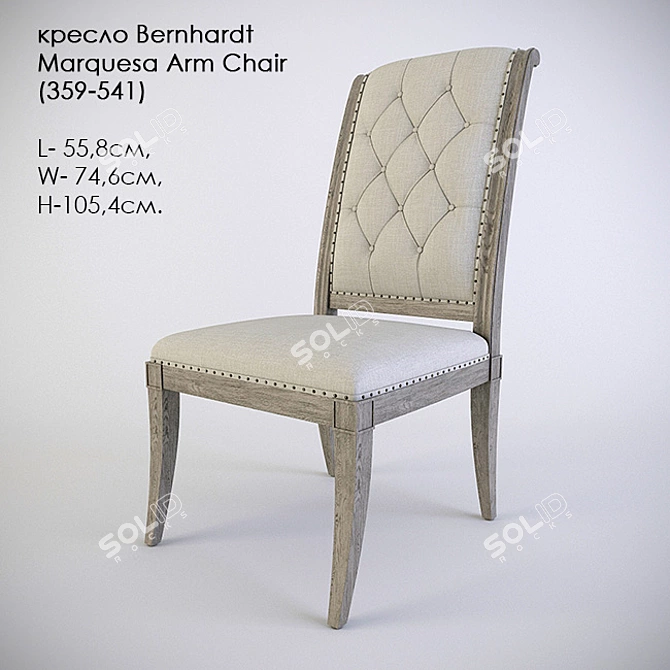 Elegant Bernhardt Marquesa Chair 3D model image 1