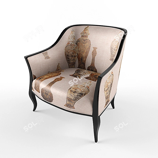 Cozy Lounge Armchair 3D model image 1