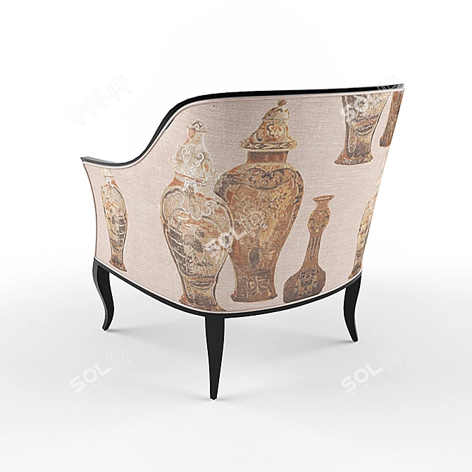 Cozy Lounge Armchair 3D model image 2