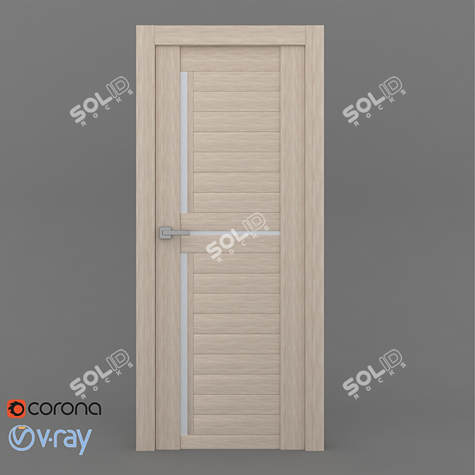 Modern Interiors: Textured Door 3D model image 1