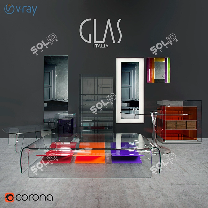 Glas Italia Collection: Elegant Glass Furniture 3D model image 1