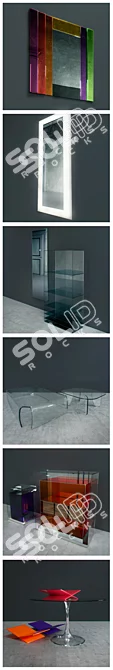 Glas Italia Collection: Elegant Glass Furniture 3D model image 2