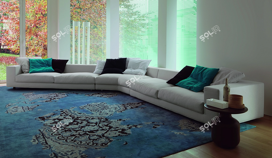 Elegant Cappellini Carpet: Mondo 3D model image 2