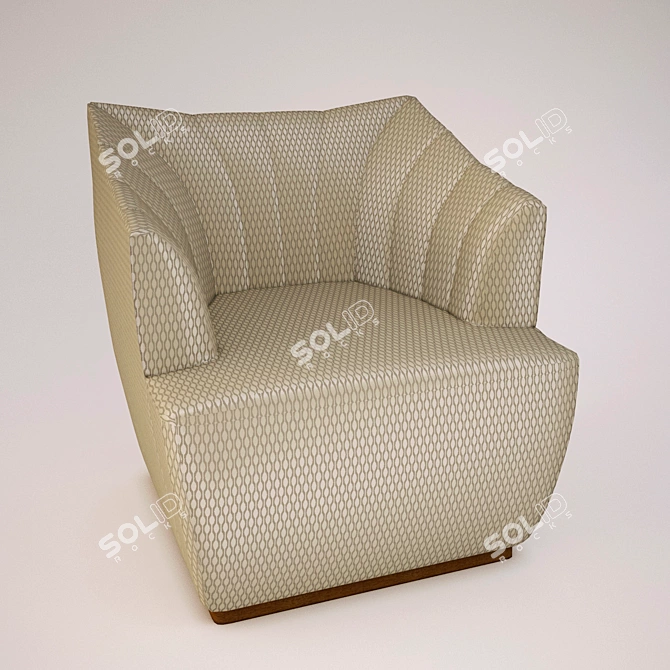 Elegant Fenton Armchair: Comfort and Style 3D model image 1
