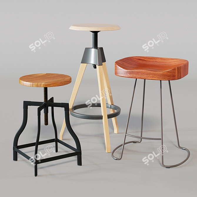 Title: Versatile Modern Chairs 3D model image 1