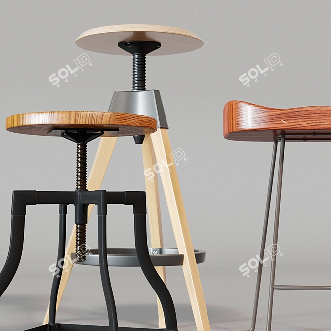 Title: Versatile Modern Chairs 3D model image 2