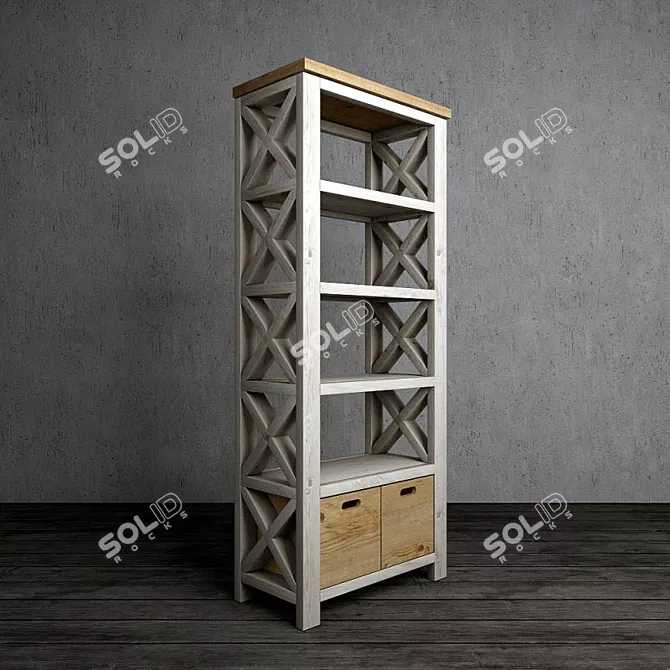  Lunar Shelves: Captivate Your Space 3D model image 1