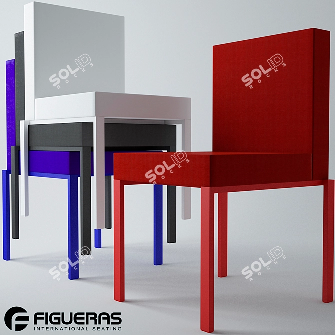 Stackable Oxymore 400 Chair by Figueras 3D model image 1