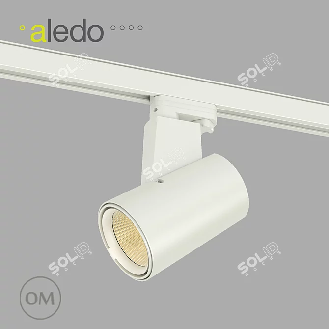 Sleek LED Track Light 3D model image 1