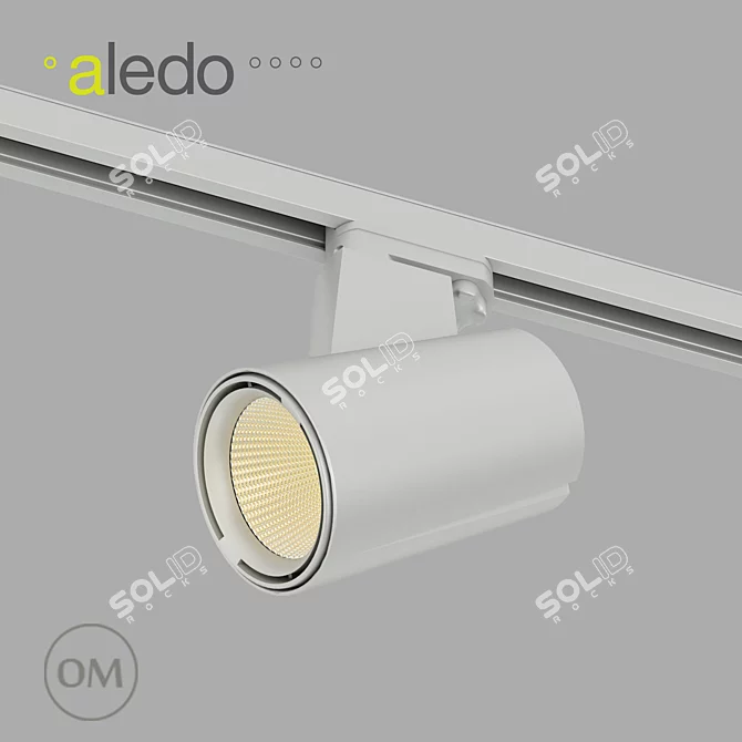 Sleek LED Track Light 3D model image 3