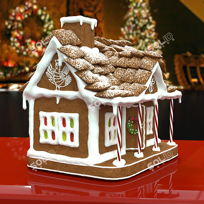 Christmas Gingerbread House: Russian Tradition 3D model image 1