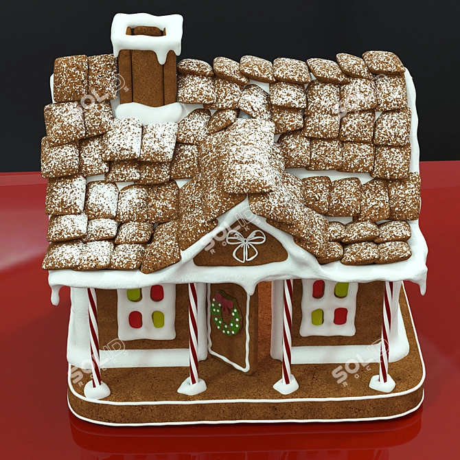 Christmas Gingerbread House: Russian Tradition 3D model image 2