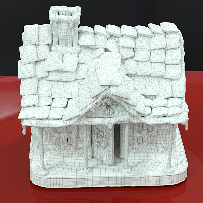 Christmas Gingerbread House: Russian Tradition 3D model image 3