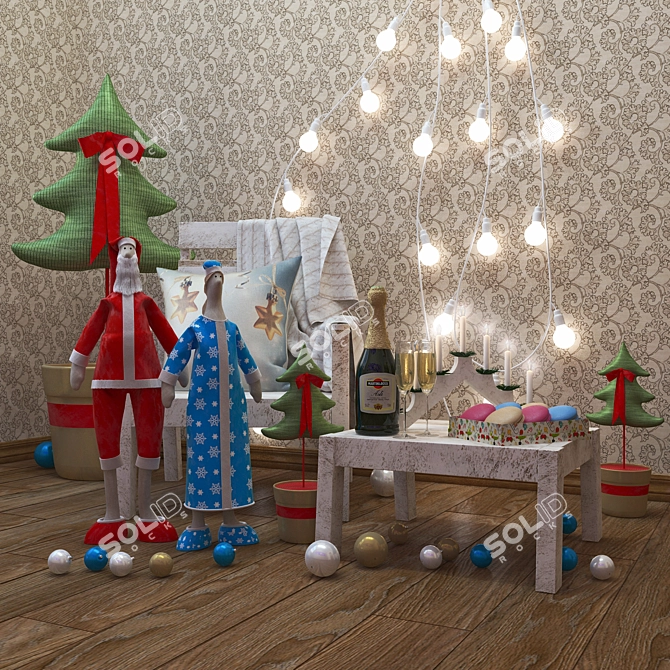 Festive New Year Composition! 3D model image 1