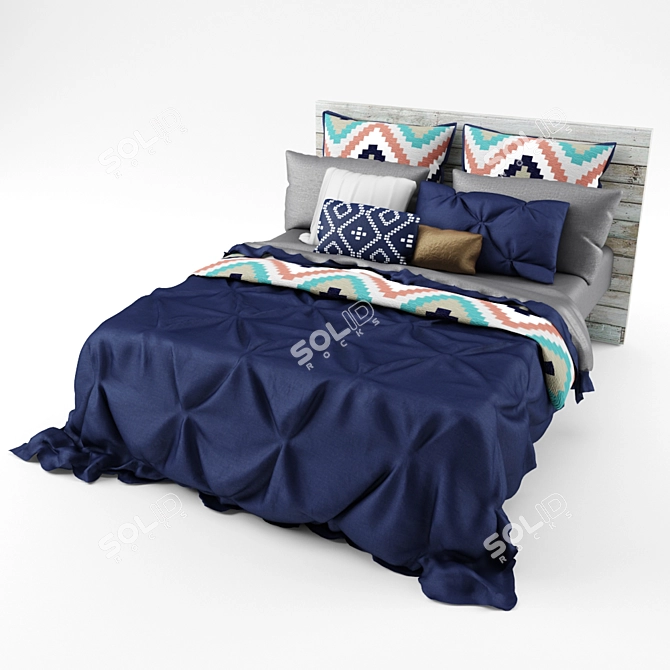 Stylish Bed Linens for a Cozy Sleeping Experience 3D model image 1
