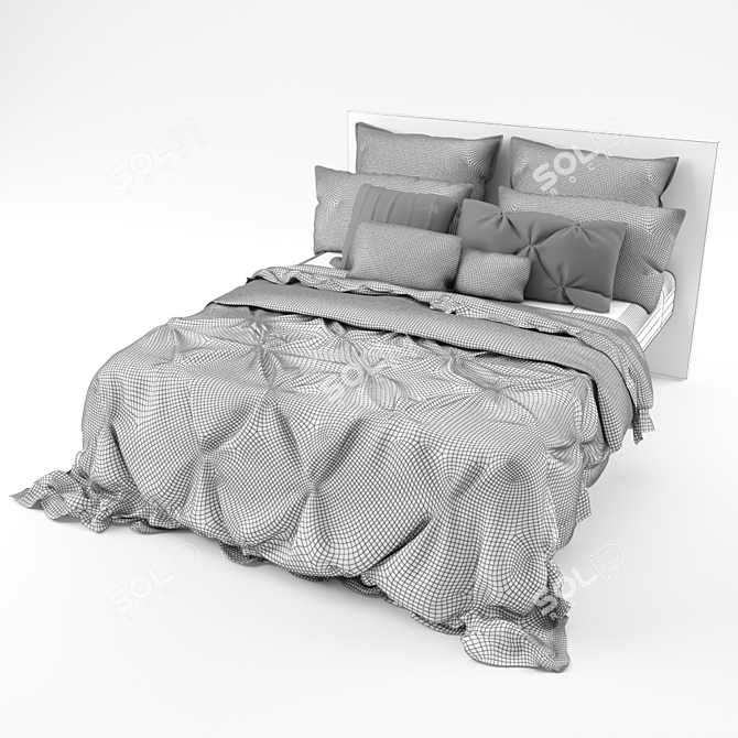 Stylish Bed Linens for a Cozy Sleeping Experience 3D model image 2