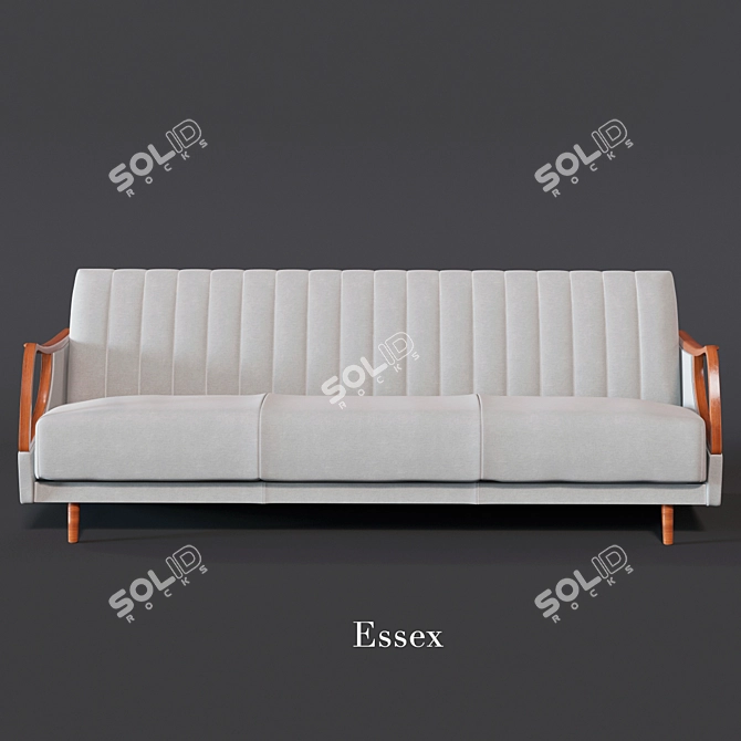 Luxurious 3-Seater Essex Sofa 3D model image 1