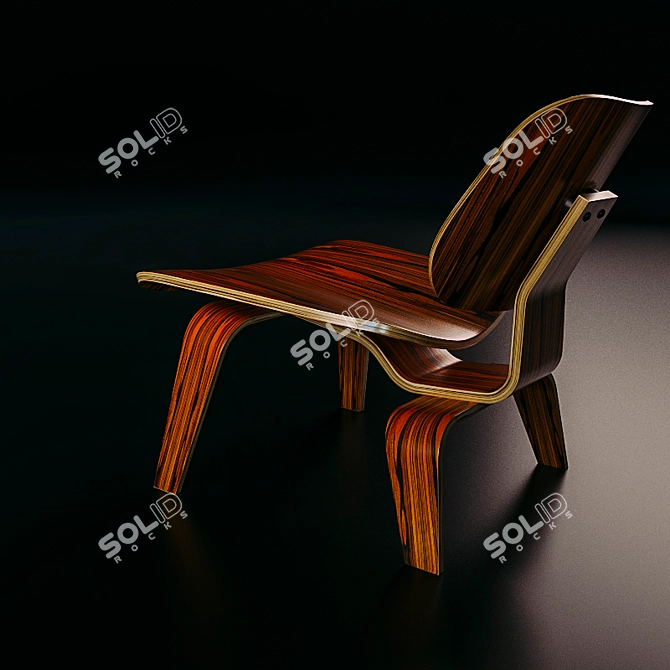 Modern Elegance: Eames Plywood Lounge 3D model image 2