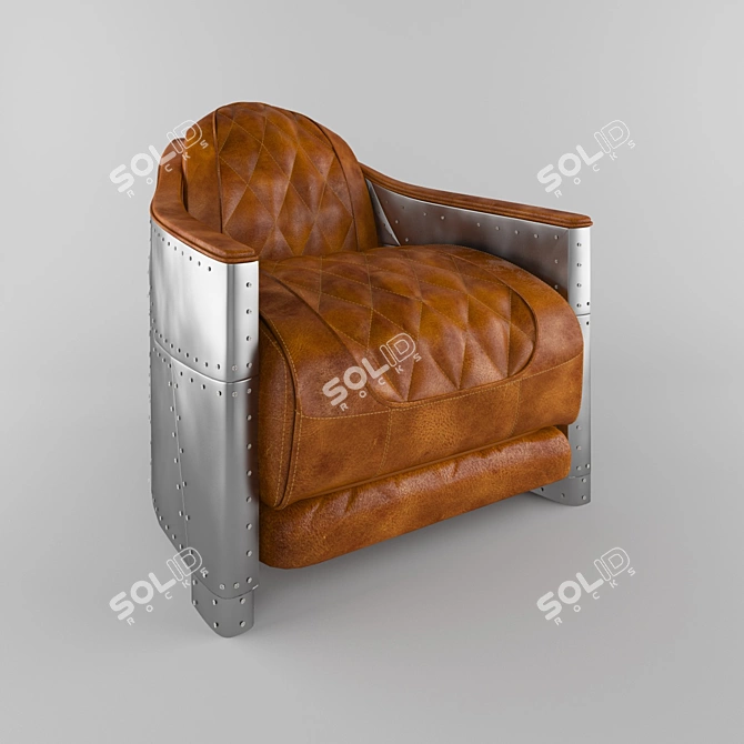 Douglas Armchair A059: Contemporary Comfort and Style 3D model image 1
