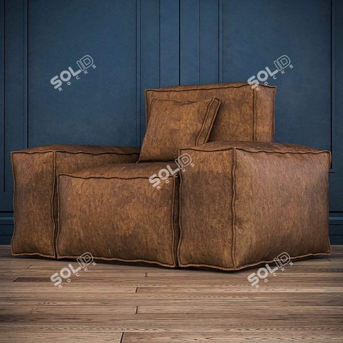 Cozy Lounge Armchair 3D model image 1