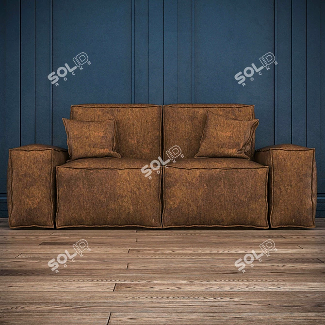 Elegant Modern Sofa 3D model image 1