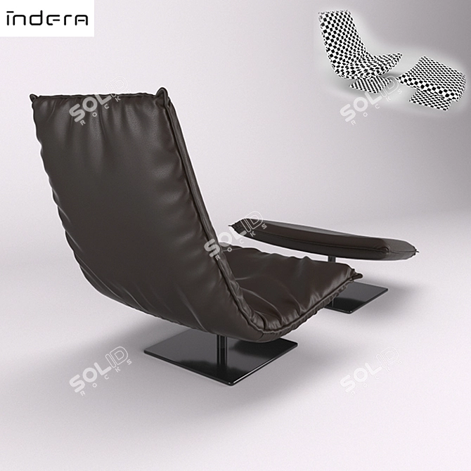 Elegant Sac Armchair by Indera 3D model image 2