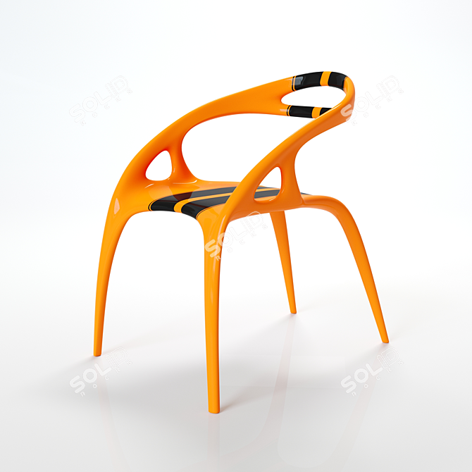Camaro-inspired Plastic Chair 3D model image 1