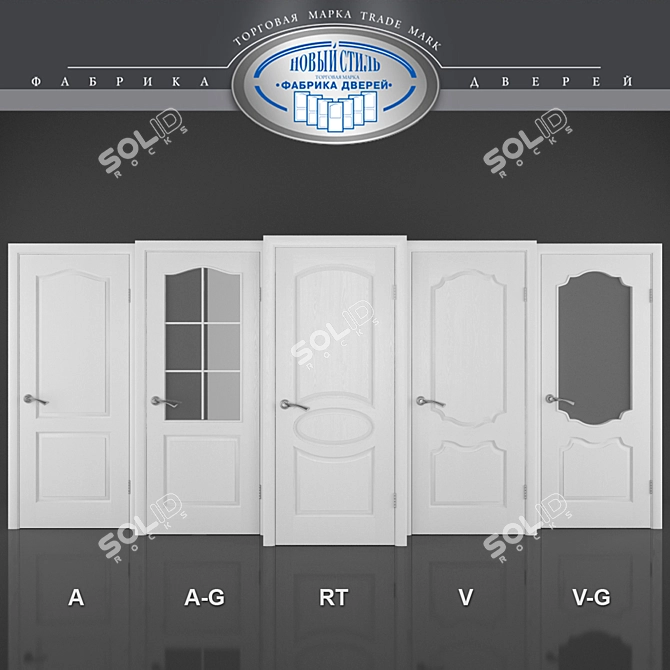 Simpli Collection: "New Style" Doors 3D model image 1