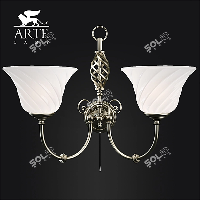 Cameroon Brass Wall Sconce 3D model image 1