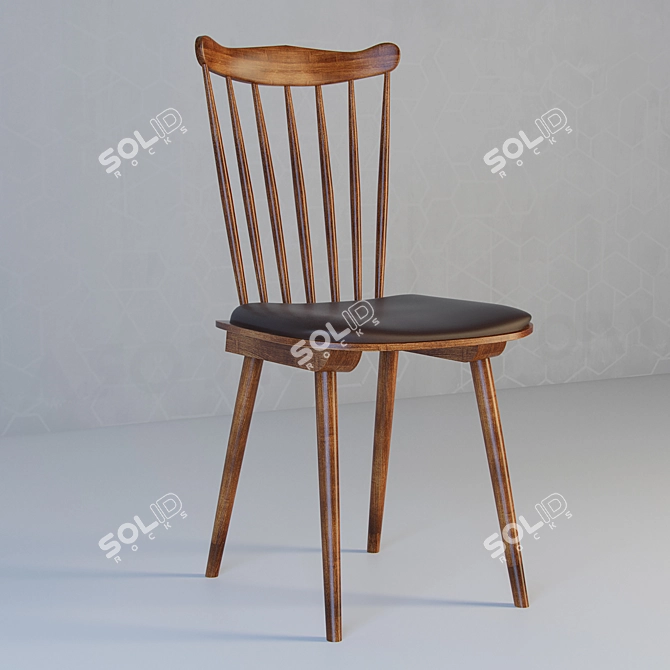 Mistinguett Scandinavian Chair 3D model image 1