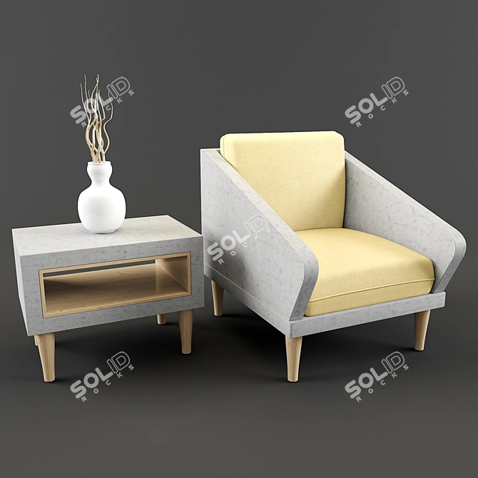 Contemporary Furnishings 3D model image 1