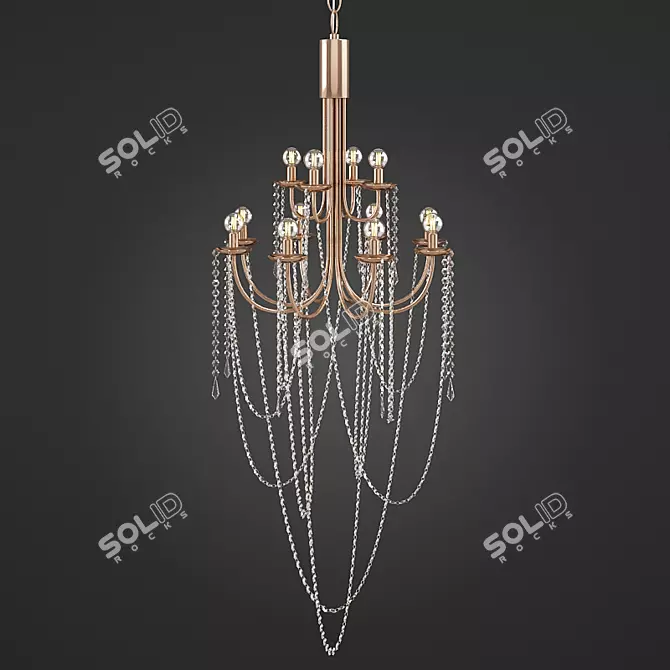Arteriors Mirabelle Glass Chandelier 3D model image 1