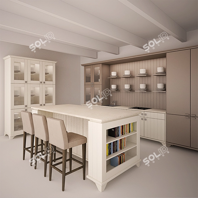 Classic Kitchen by Leitcht 3D model image 1