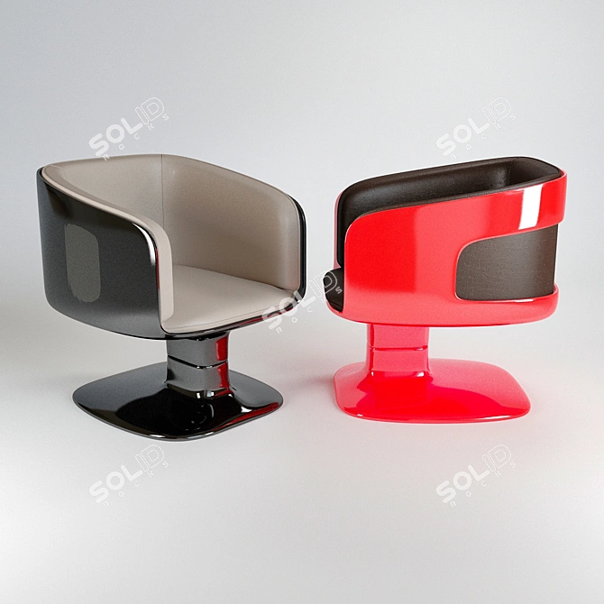 VIO 4 Chair: Sleek Comfort 3D model image 2