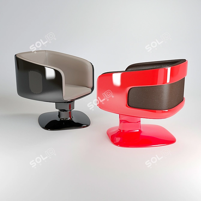 VIO 4 Chair: Sleek Comfort 3D model image 3